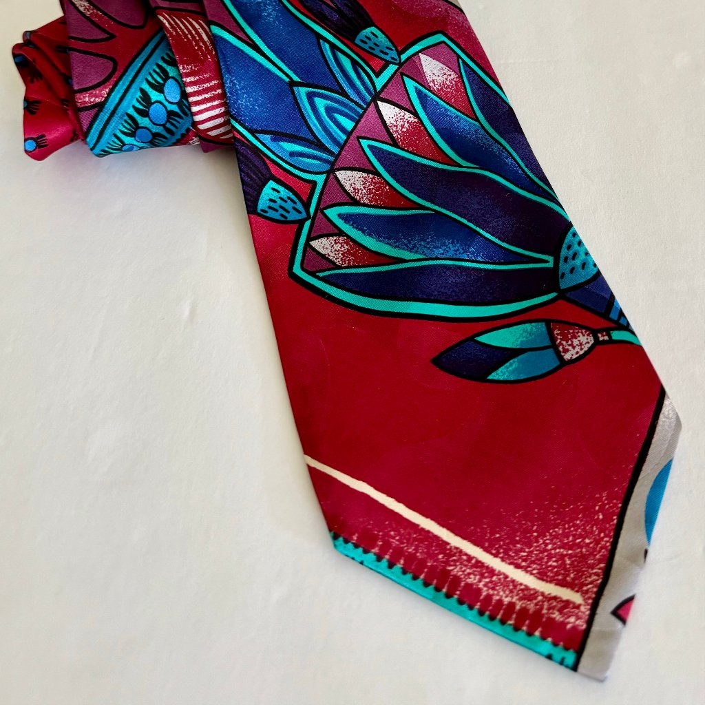 Vintage Necktie Tino Cosma Designer Luxury Tie Made In Italy, Vibrant! Mint!